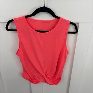 Lilly Pulitzer Greer TankSleeveless Twist-Front Tank-Coral Spritz-medium